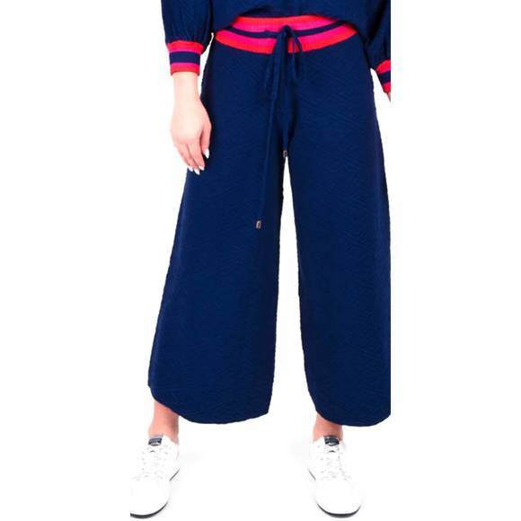 NEW EMILY MCCARTHY teddy trouser in bleu mono - Picture 2 of 3